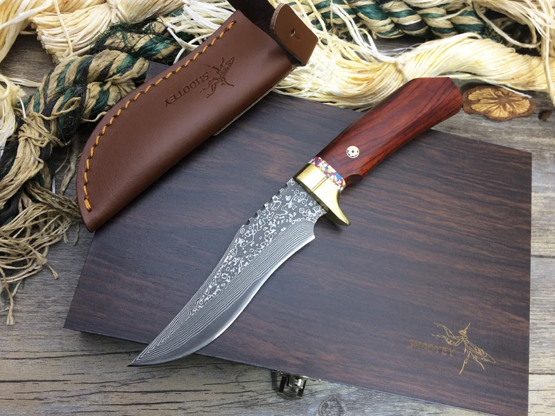 Дамасская сталь M2 тактический нож с фиксированным лезвием Коллекция охотничий