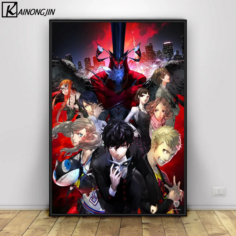 Плакат Persona 5 японского аниме постеры и принты Холст Живопись стены Искусство картина для гостиной домашний декор