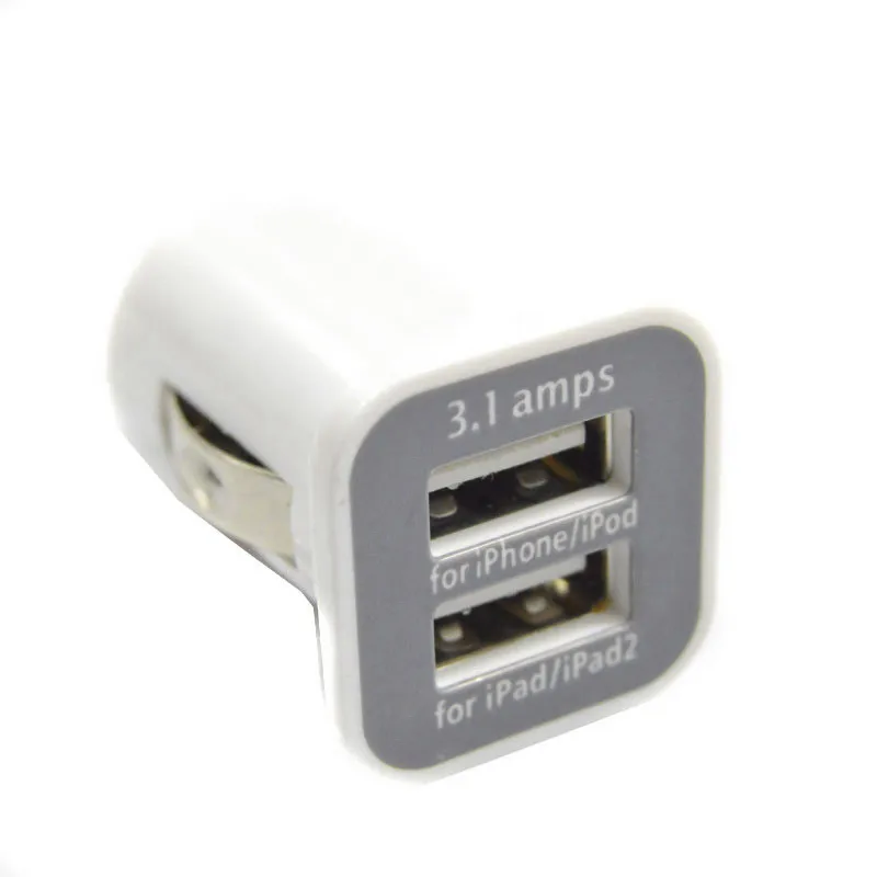Автомобильное зарядное устройство с двумя USB-портами 5 в 3 1 а для iPad планшетных ПК