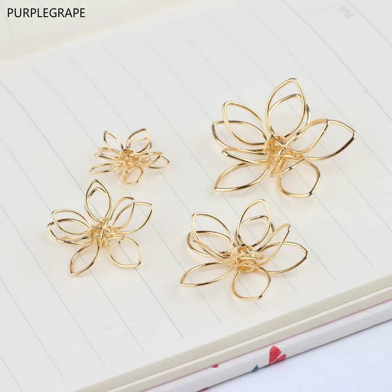 Аксессуары для ювелирных изделий DIY медное покрытие 18k золото полый трехмерный