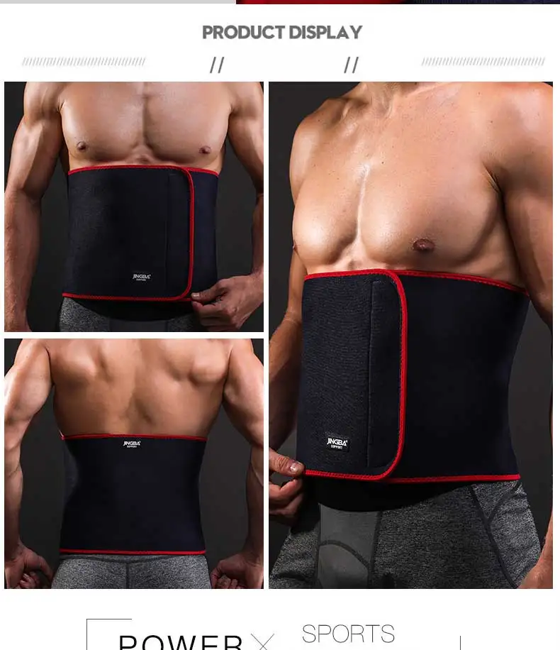 JINGBA поддержка талии триммер Slim fit брюшный пояс для похудения запотевающий в области талии Профессиональный Регулируемый поддержка для поясницы и спины пояс фитнес оборудование