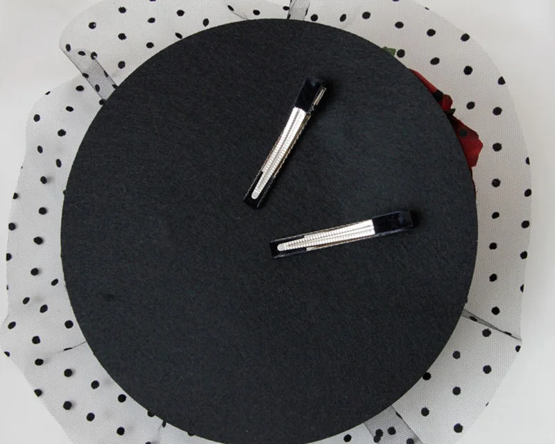 Вуалетка сексуальная Элегантная Женская шляпка с цветочным узором в готическом