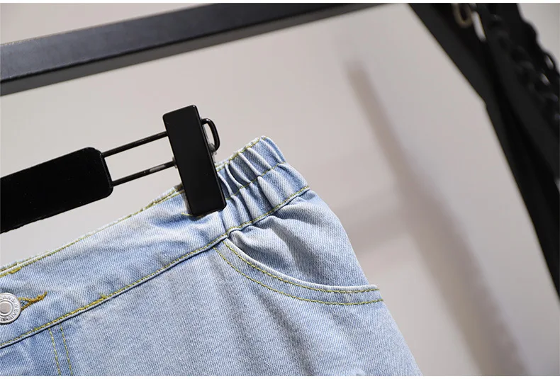 2XL-6XL женские большие размеры джинсовые юбки повседневные летние женские большие размеры сетчатые юбки с эластичной резинкой на поясе 5XL джинсовые юбки Faldas