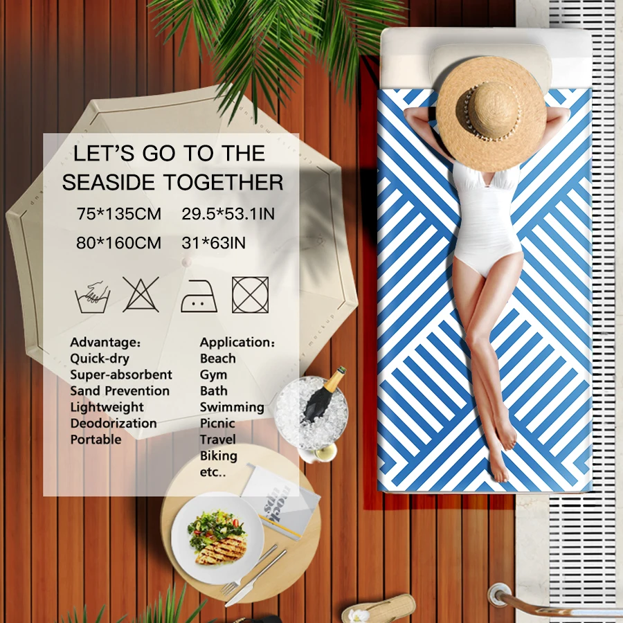 GNORRIS без песка микрофибра правила бассейна барная карта пляжное полотенце