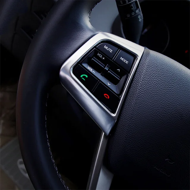 

For Hyundai Creta IX25 2015 2016 2017 2018 ABS Matte Steering Wheel Decoration Buttons Cover Trim car styling accessories 2pcs