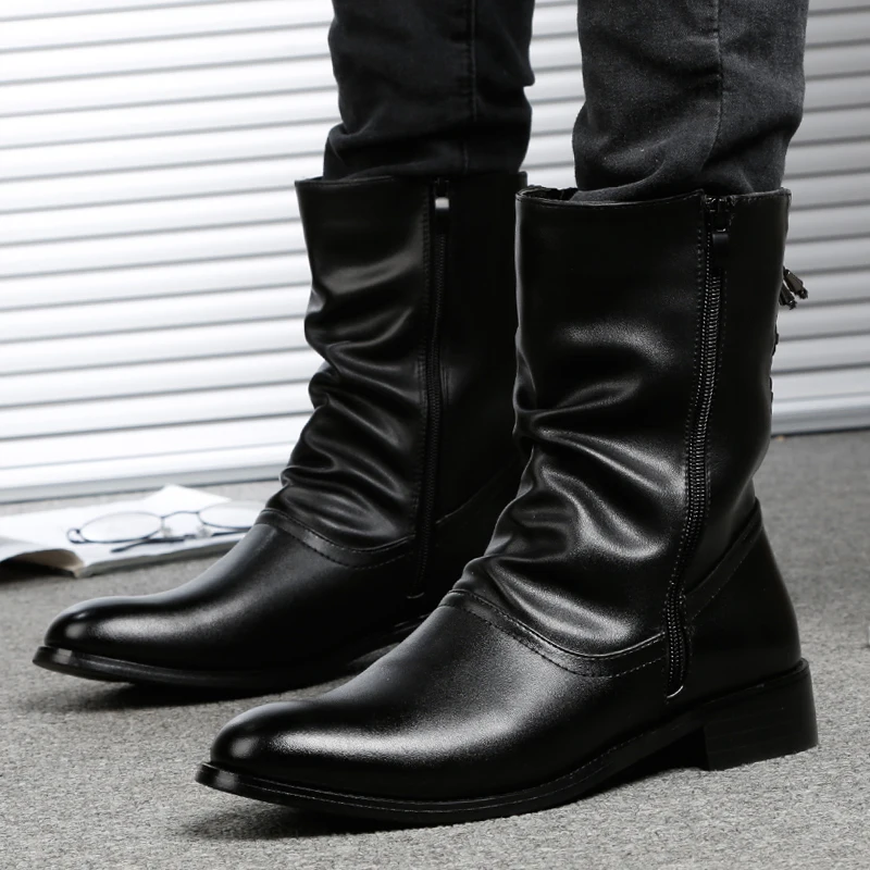 Мужские ботинки новинка 2019 классические уличные высокие повседневные мужские