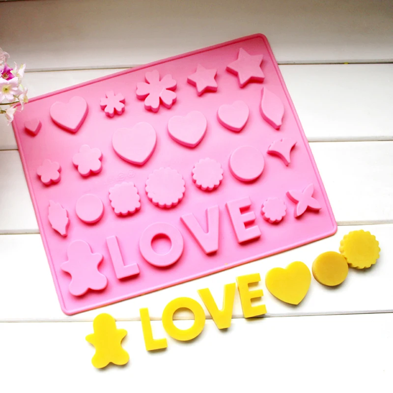 silicone letter molds Cake Decorating Tools Flowers English words Silicone Mold Pastry Accessories tools Fondant Chocolate | Дом и сад