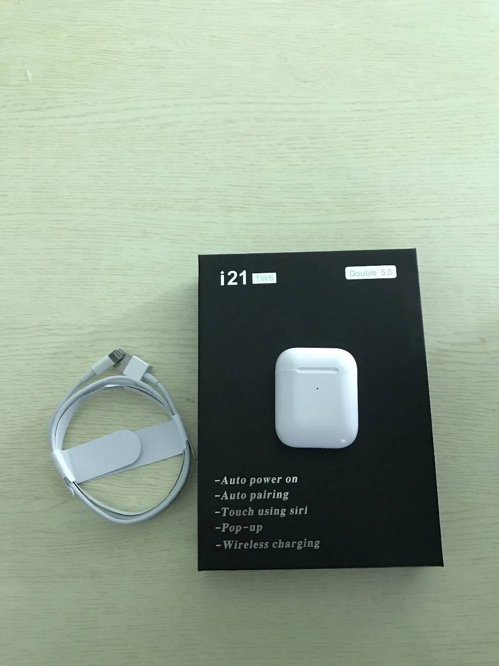 I21 TWS 1:1 Размер AP2 беспроводные наушники Bluetooth 5,0 наушники PK w1 чип Сенсорное управление+ Беспроводная зарядка Earbus