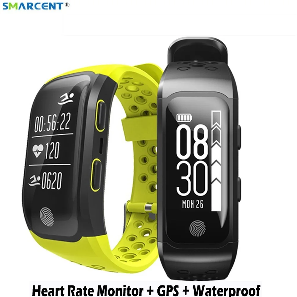 Смарт браслет SMARCENT S908 фитнес динамический пульс G03 IP68 водонепроницаемый GPS смарт