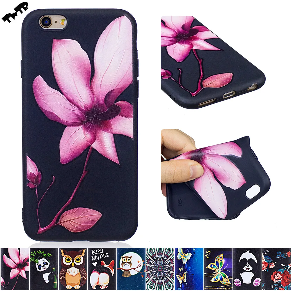 Мягкий силиконовый 3D-чехол для Apple iPhone 6 S Plus чехол i Phone6 iPhone6s чехол-бампер из ТПУ |