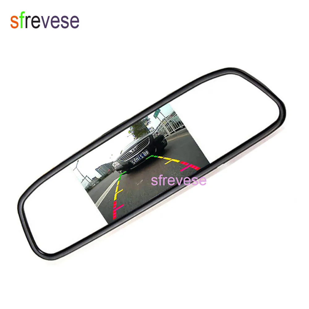 Зеркало заднего вида с ЖК дисплеем 4 3 дюйма 360 градусов|Мониторы для авто| |