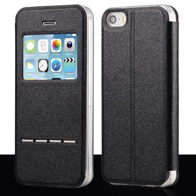 Чехол с откидной крышкой для iphone 5 SE 4 0 дюйма умный скользящий ответ на переднее