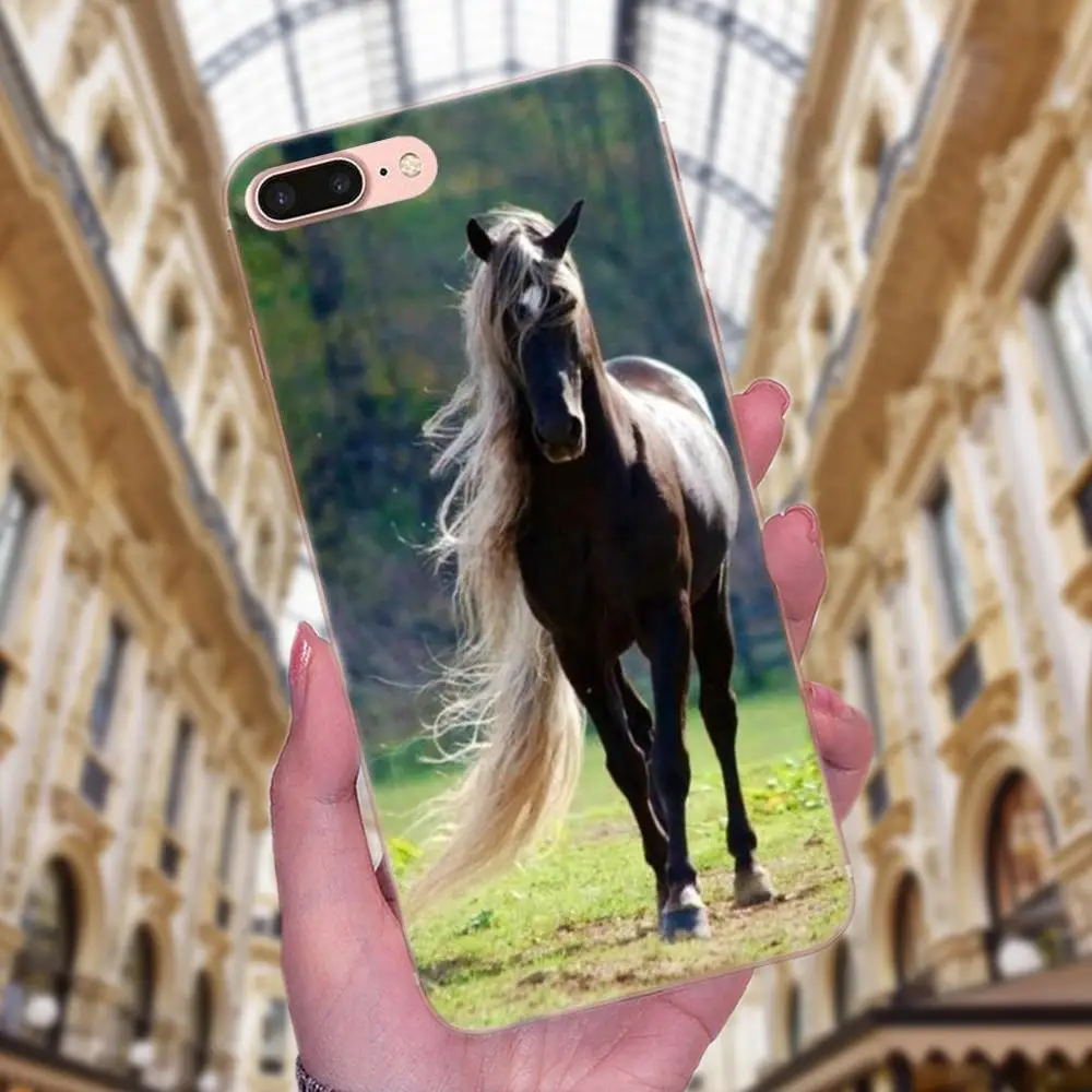 Мягкие чехлы Aimal для Apple iPhone 4 4S 5 5C 5S SE 6 6S 7 8 Plus X XS Max XR бегущие лошади и слоны модные |
