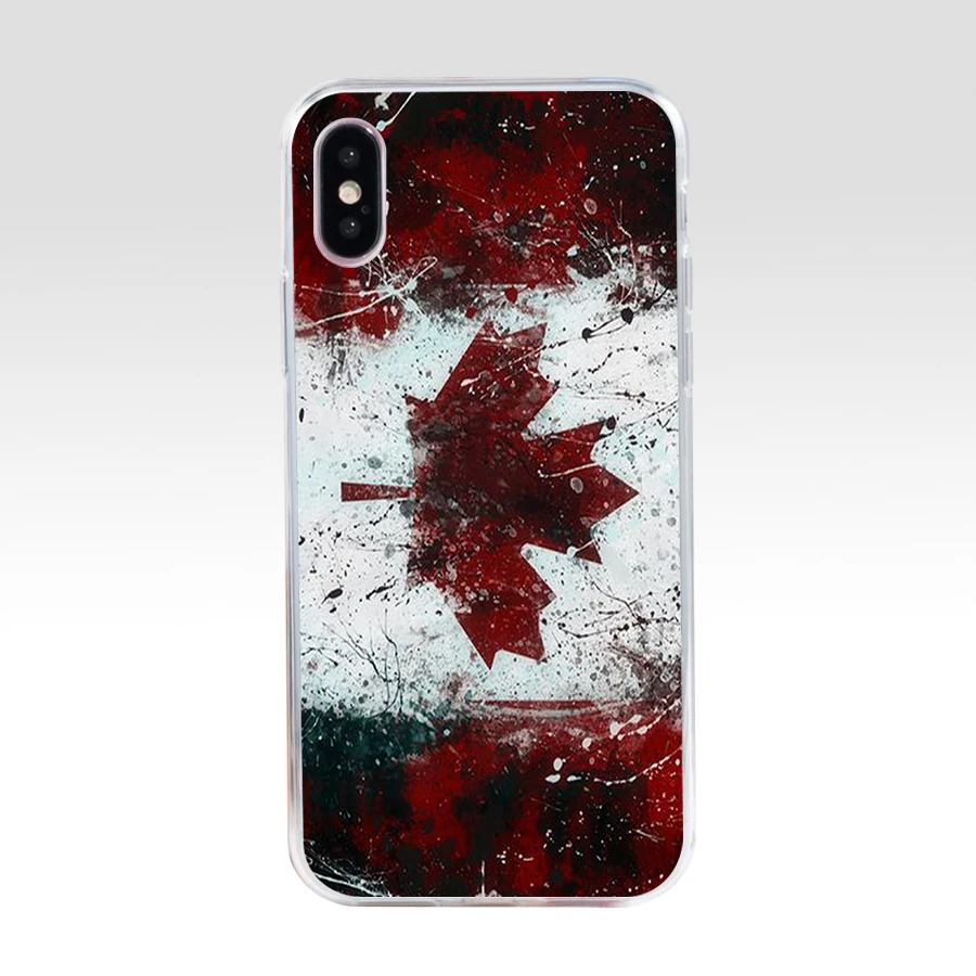 129AQ Canada Canadian Flag CA Banner Soft Silicone Tpu Cover phone Case for iphone 5 5s se X XR XS Max case | Мобильные телефоны и