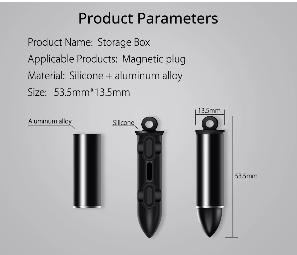 Raugee Магнитный кабельный Штепсель коробка для хранения Чехол Тип C Micro USB C 8 наконечники штырей держатель адаптер управление зарядное устройство вилки чехол