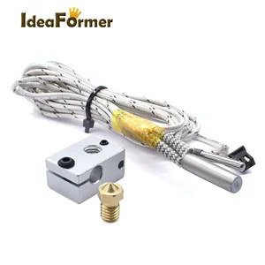 Нагревательный комплект V6, 1224 В, 50 Вт, Новое поступление, с насадкой 0,4 мм, кабель 100 см, Термистор для 3D принтера, детали V6, J-head, Горячий Конец