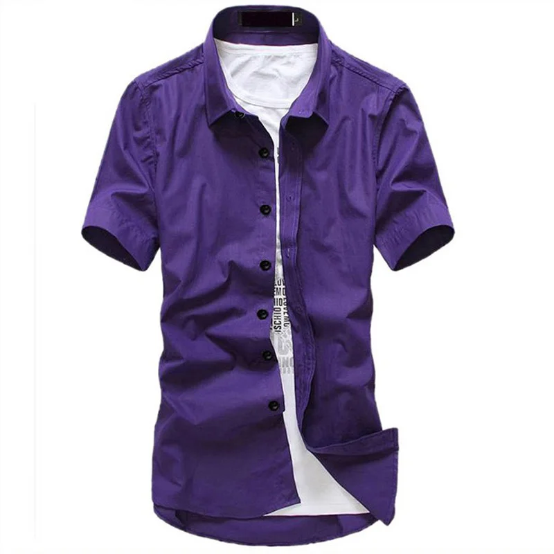Модная рубашка 2020 для молодых людей отдыха однотонная повседневная хлопковая