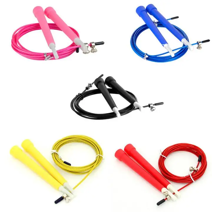 

100pcs adjustable crossfit Ultra adjustable Speed Cable Jump Ropes steel wire Children products