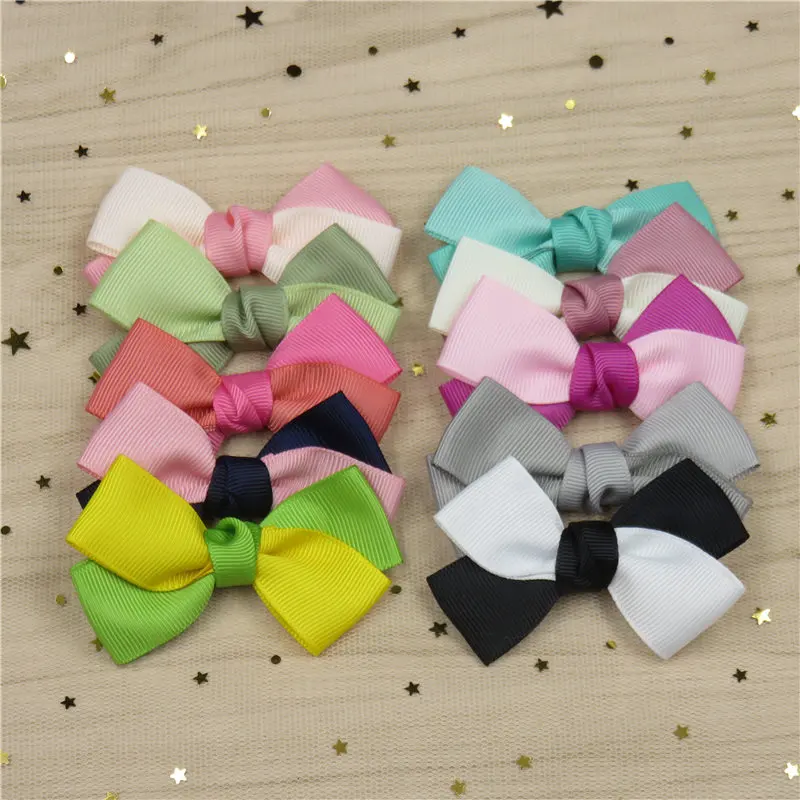 1 шт. двухцветные Прошитые заколки для волос с бантом девочек богемные модные
