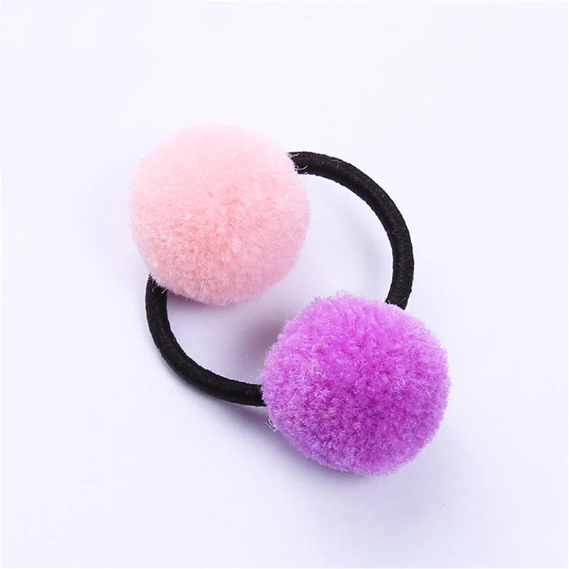 

2021New Arrival Unique 1PC Hair Rope 10 Colors Double Pom Double Pom Girls Exquesite Graceful Hair Accessories Gifts