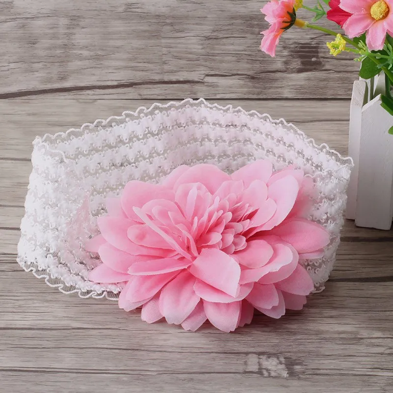 New Lovely Headband Girls Sunflower Lace Pink Kids Headbands for Photography Boys Daily Hair Accessories | Детская одежда и обувь