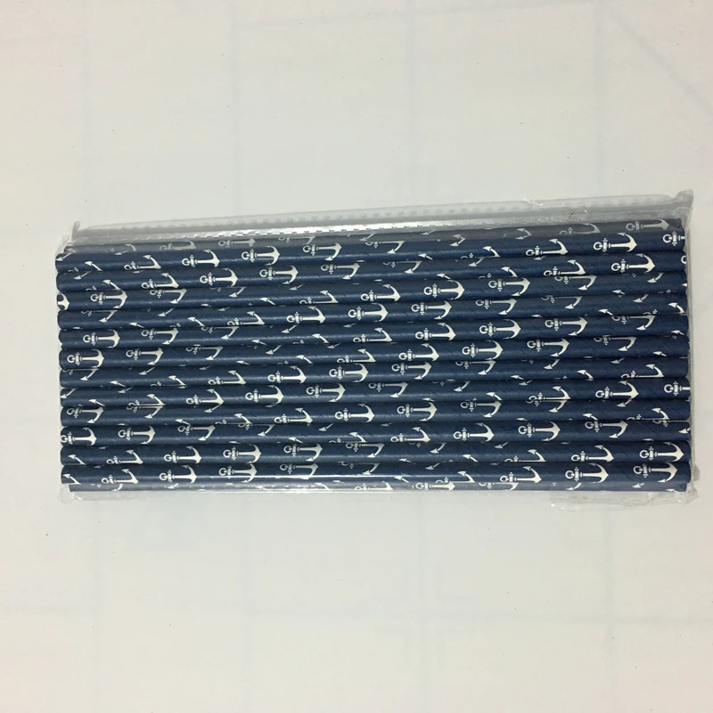 Морской якорь Матросская бумага соломинки стикеры морской тематики Baby Shower дети