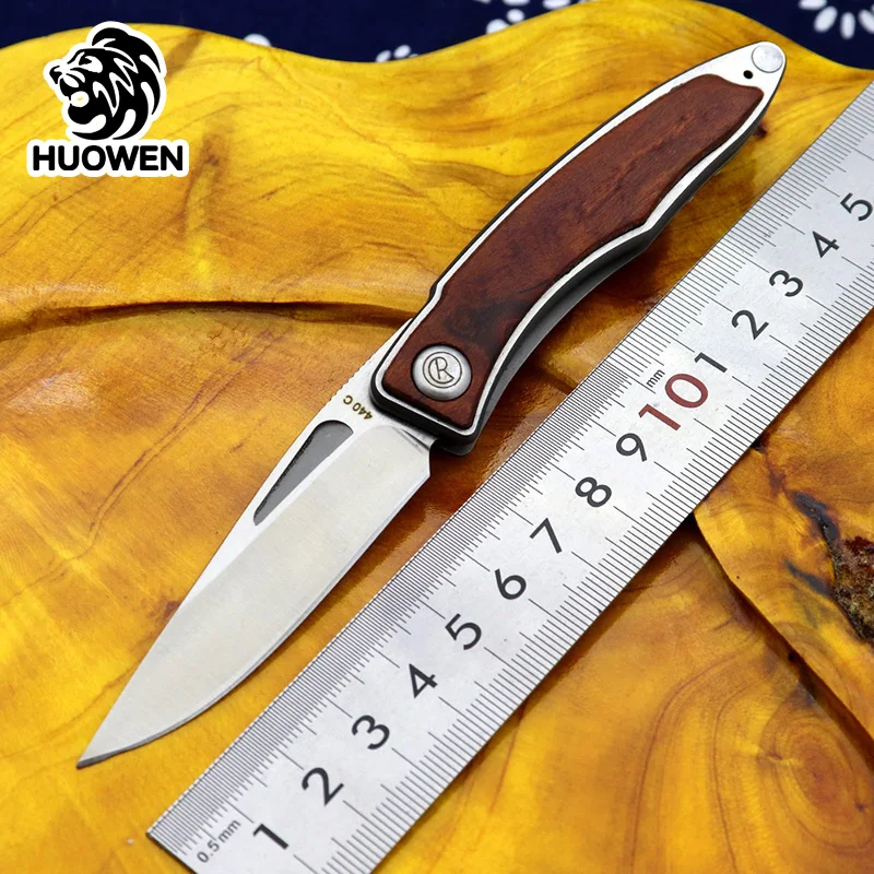 HUOWEN Mnandi складной карманный нож 2 7 &quot440 Лезвие Лучшие утилиты Мини ножи маленький