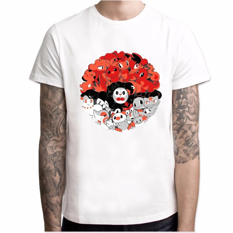 Новая футболка для мужчин Not Today Забавный дизайн с буквенным принтом Покемон