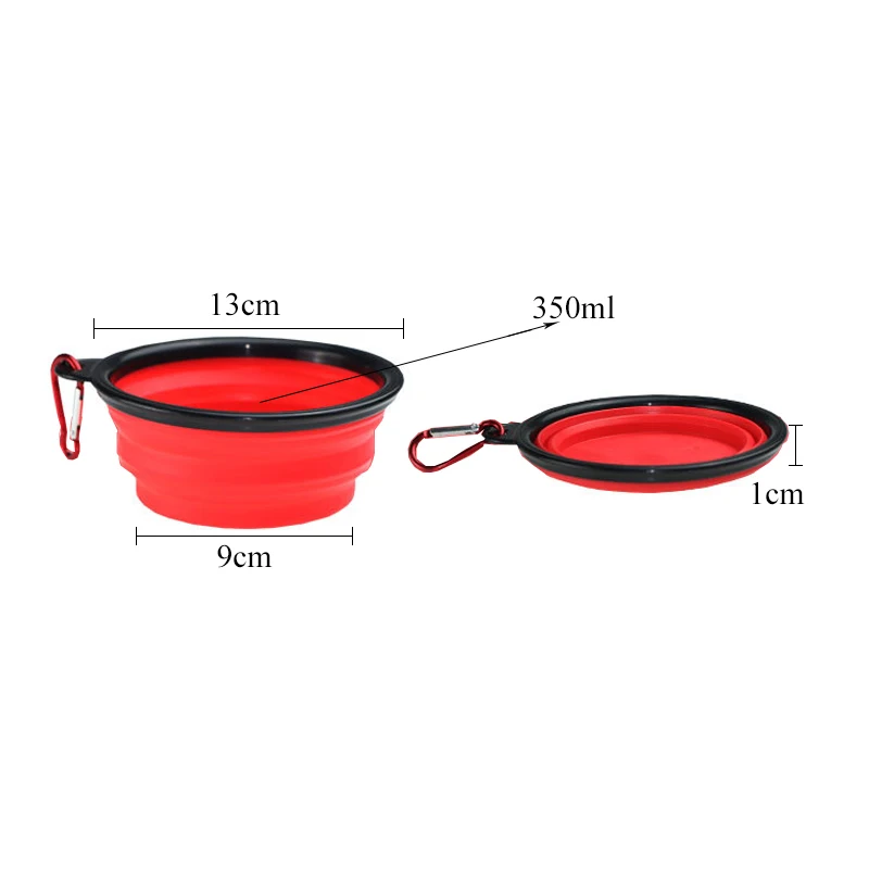 Принадлежности для домашних животных Портативный щенок миска собаки складной