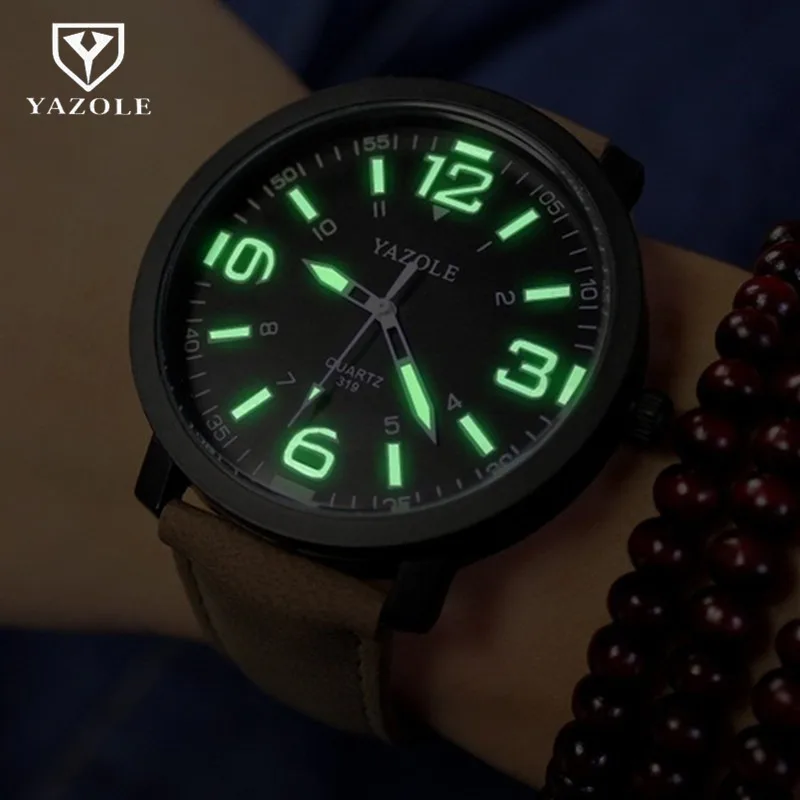 Мужские часы от YAZOLE с подсветкой спортивные мужские наручные erkek kol saati relogio masculino