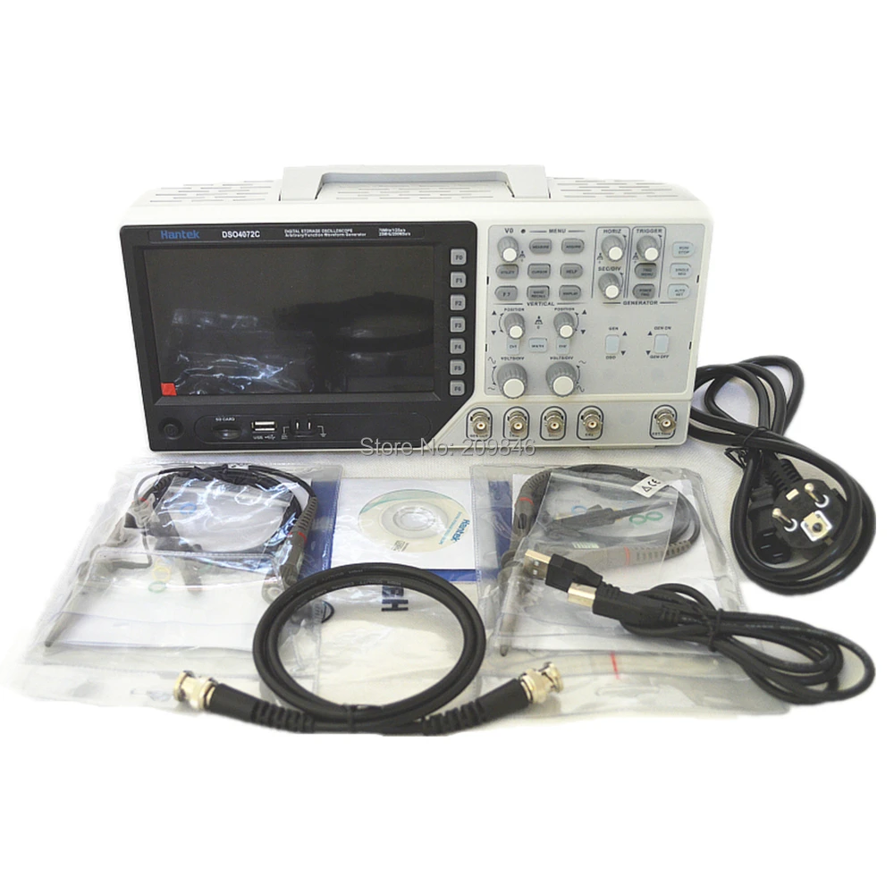 H205 Hantek dso4072c 2 канальный цифровой осциллограф 1 канал произвольные/Функция