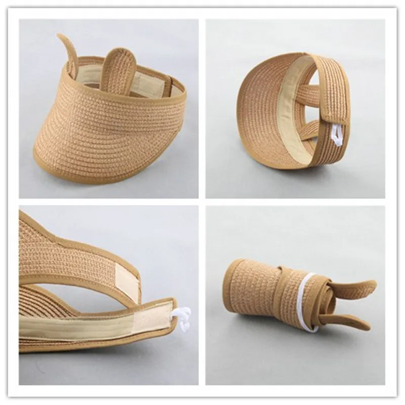 Летняя Детская пустая соломенная шляпа Корейская Повседневная Солнцезащитная