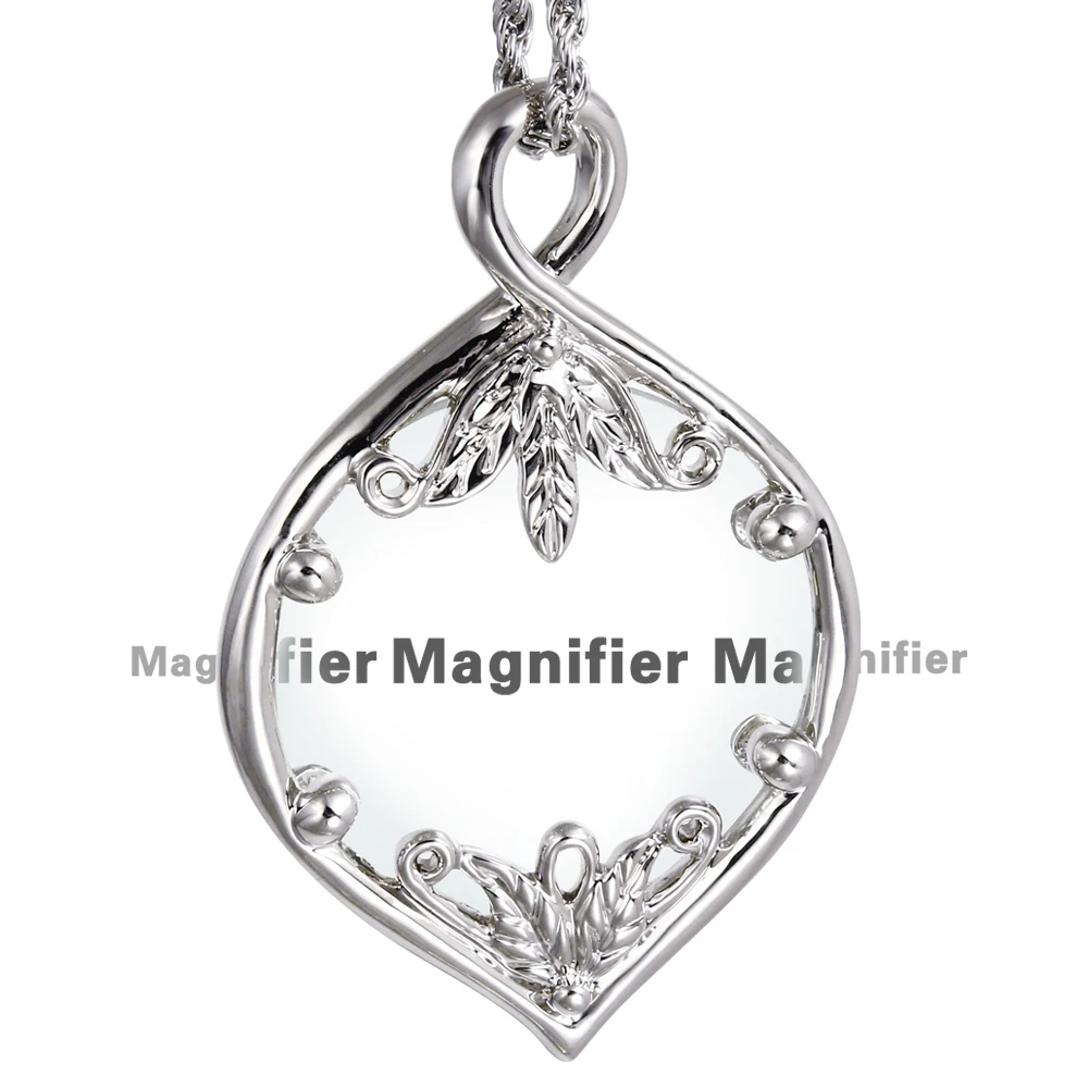 Женское ожерелье с подвеской и увеличительным стеклом|necklace secret|necklace glassnecklace clover |