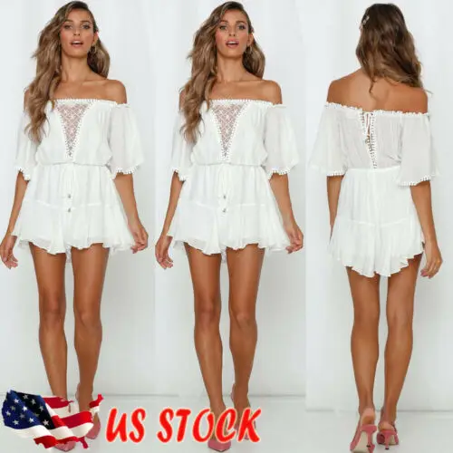 Женское боди с открытыми плечами Boho летние повседневные пляжные шорты сетчатми