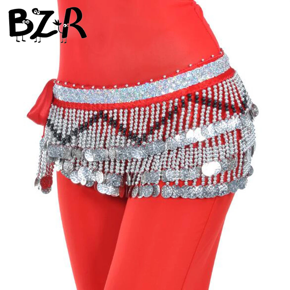 Женская трехслойная юбка Bazzery костюм для танца живота из натурального шифона 258