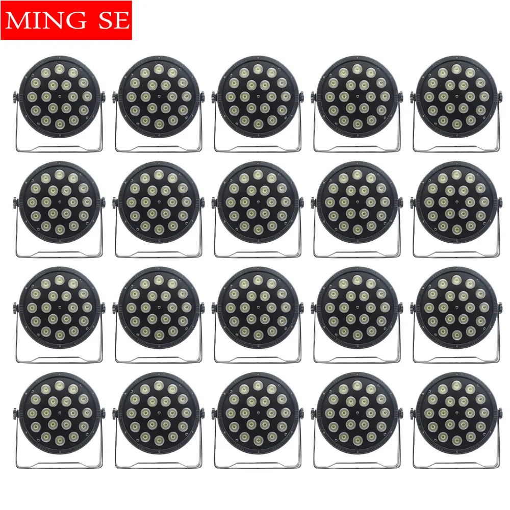 Плоский светодиодный прожектор Par 20 шт./лот 18x10 Вт 18*10 RGBW 4 в 1 PAR DMX512 контрольное