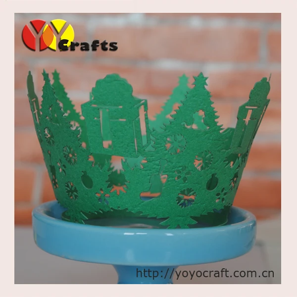 Новейший дизайн горячая Распродажа обертка для рождественской елки капкейка