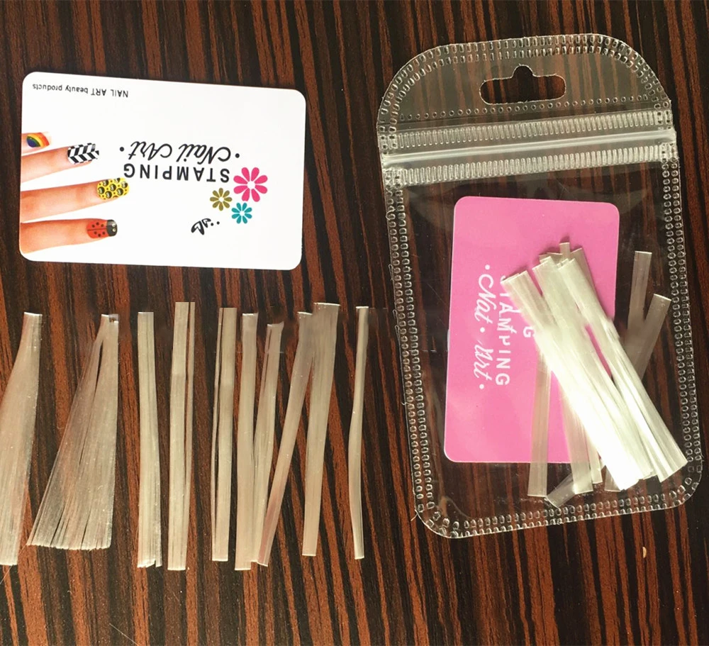 Профессиональные Fibernails стекловолокно для наращивания ногтей Акриловые наконечники маникюрный салон набор инструментов из 10 шт. наконечники для ногтей зажимы