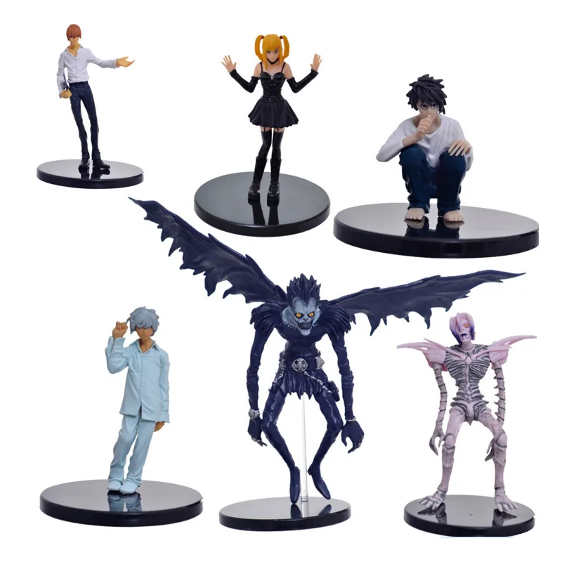 Экшн-фигурка из аниме Death Note L Killer Ryuuku Rem Misa Amane ПВХ Игрушечная модель кукла 6 шт./лот