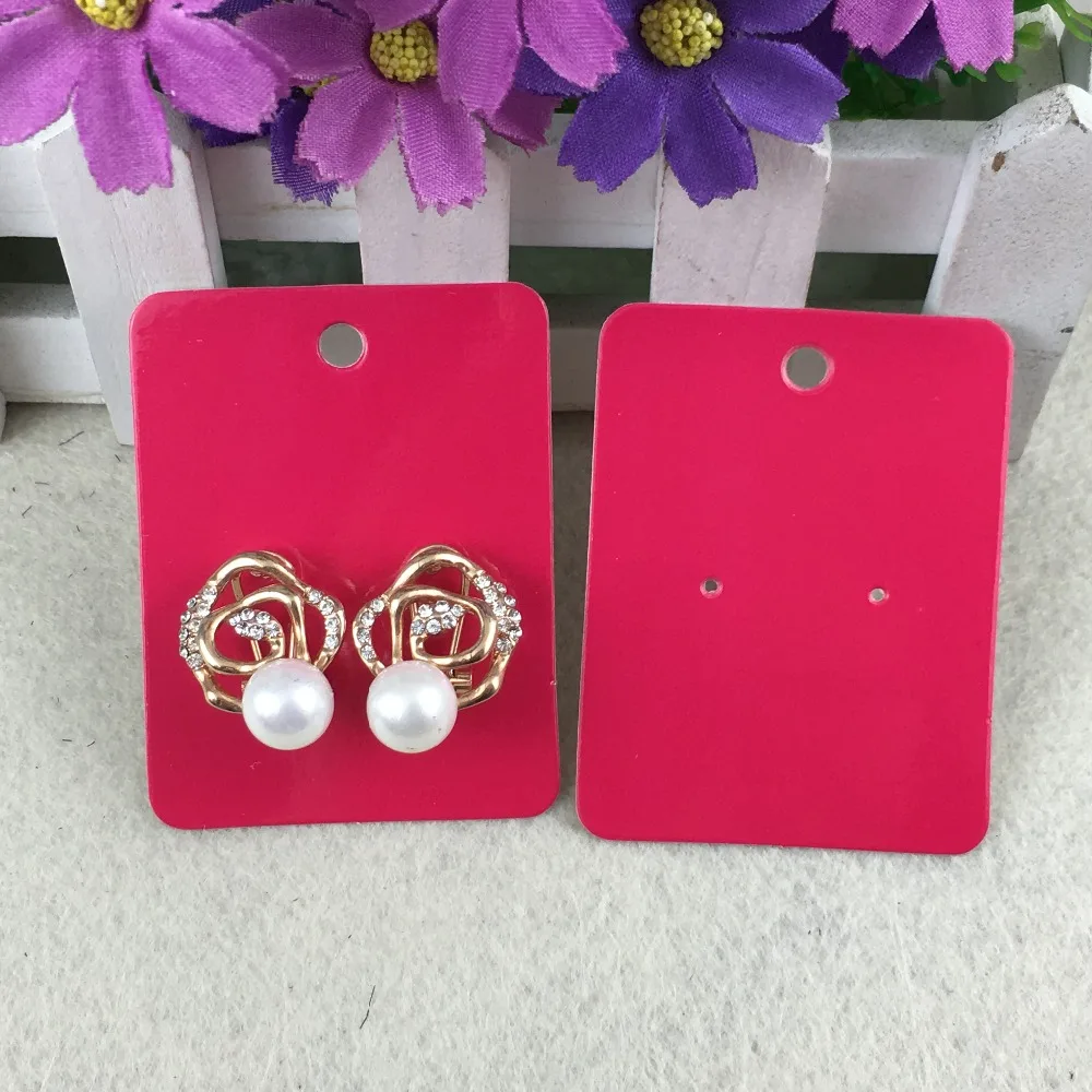 200pcs 6.5*5cm Fashion Paper Cards Earring/Jewelry Ear Studs Display Card Blank Earring Hang price Tags | Украшения и аксессуары
