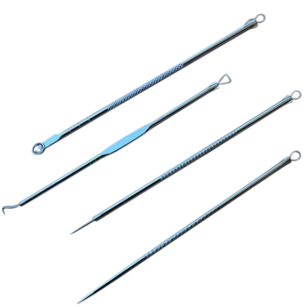 4 шт./компл. игла для удаления прыщей и угрей из нержавеющей стали