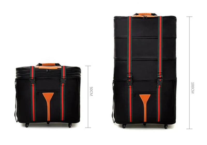 Женские дорожные сумки 150L, Мужская тележка, переноска с воздухом, для учебы за рубежом, чемодан большой вместимости, водонепроницаемая сумка на 5 колесах