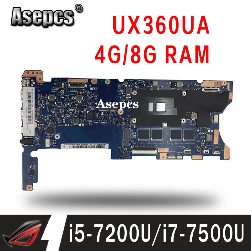 Материнская плата для ноутбука For Asus UX360UAK UX360UA UX360U материнская с 4G 8G/I5 7200U i7 7500U