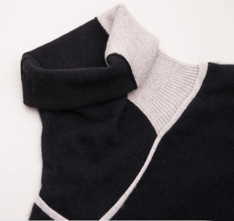 100 cashmere sweater women Black Pullover Turtleneck Solid Natural Fabric High Quality Free Shipping | Женская одежда