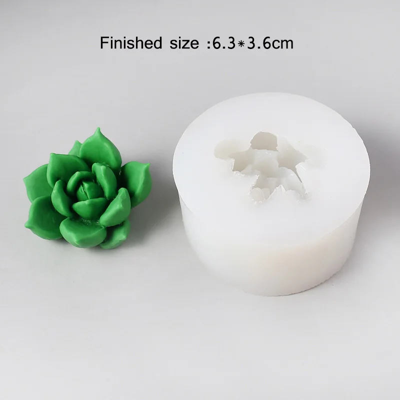 Светло-зеленый Handmade Silicone Candle Molds Succulent Scented candle mould Concrete planter Molds - Цвет: Светло-зеленый