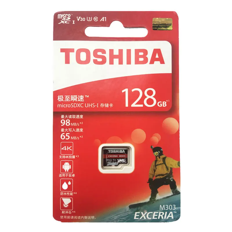 Карта памяти TOSHIBA M303 Micro SD 64 Гб 128 ГБ 256 MicroSD Max 98 м/с MicroSDXC V30 UHS I U3 A1 TF карта относится к