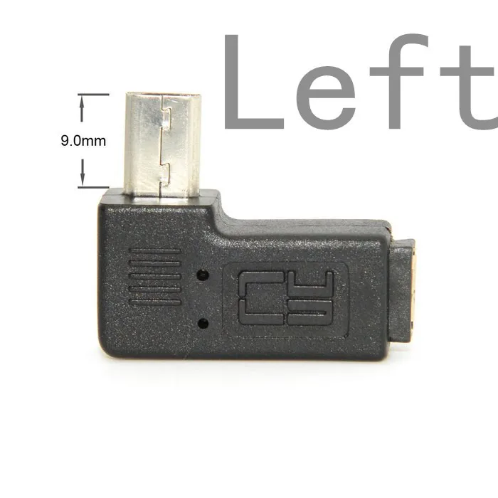 9 мм Длинный Штекерный разъем 90 градусов правый и левый Угловой Micro USB 3. 0 5Pin