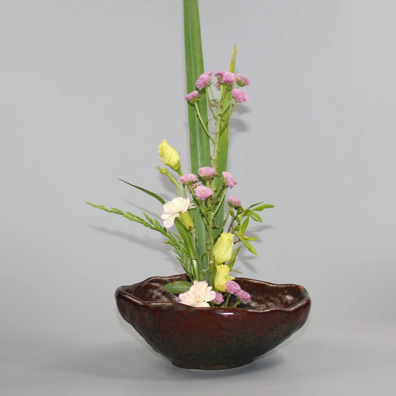 Китайский стиль Zen Flower Аранжировка раковина керамическая грубая керамика