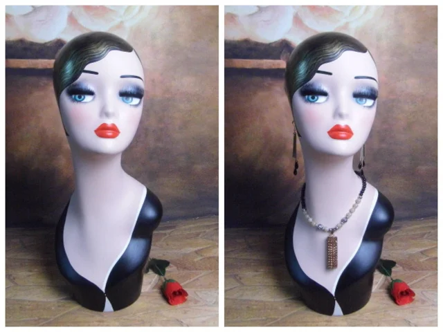 Высококачественный Женский манекен из стекловолокна грудь винтажная голова