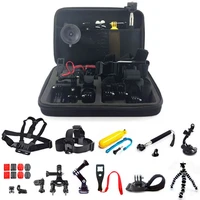 free shipping 26 in1 head chest mount floating monopod accessories kit for gopro 2 3 4 camera sj4000 sj5000
